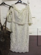 A mid 20th century lacework wedding dress