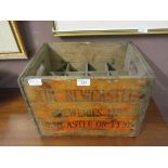 An early 20th century wooden beer crate from Newcastle Brewery Ltd, Newcastle upon Tyne