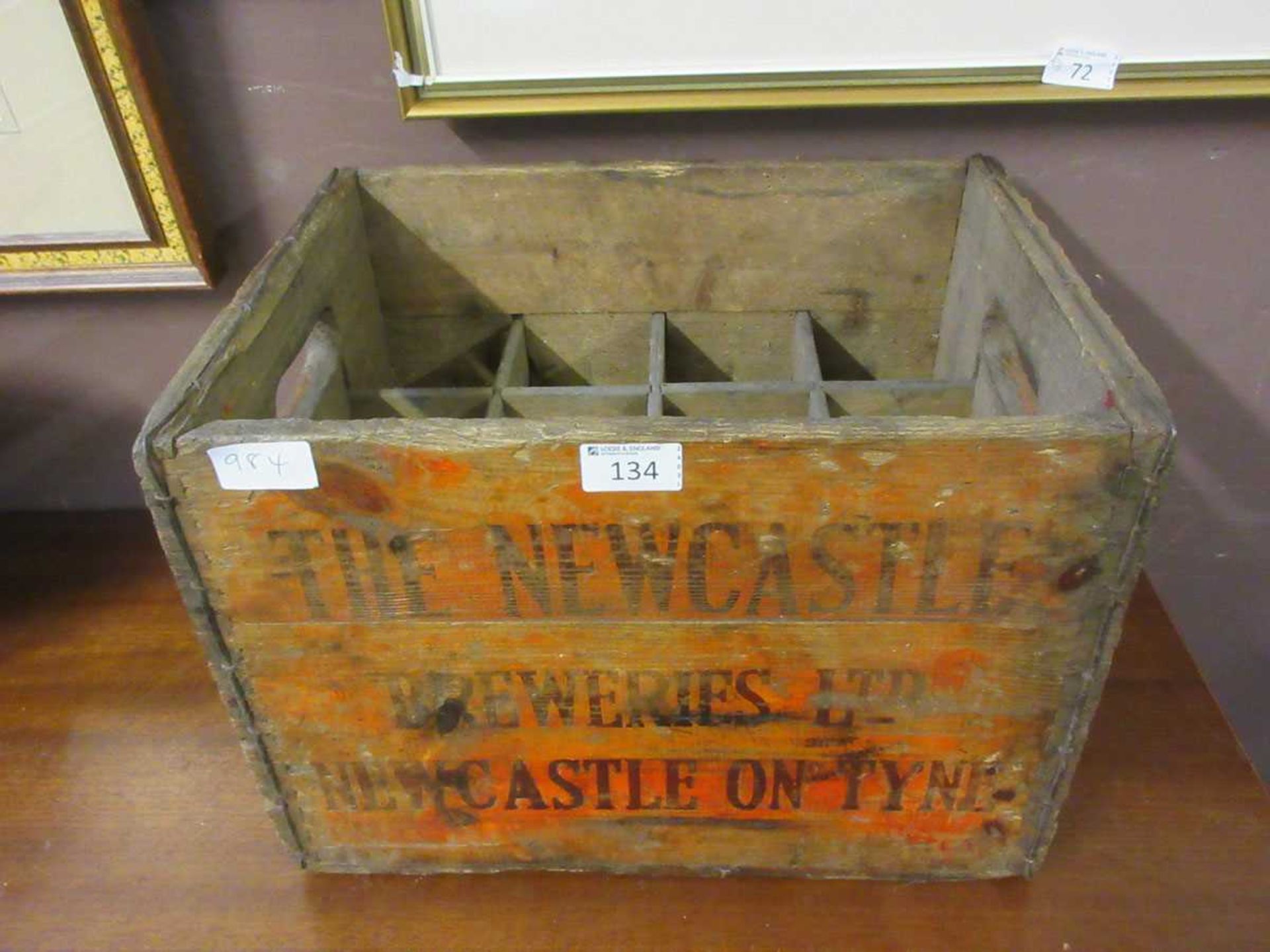 An early 20th century wooden beer crate from Newcastle Brewery Ltd, Newcastle upon Tyne