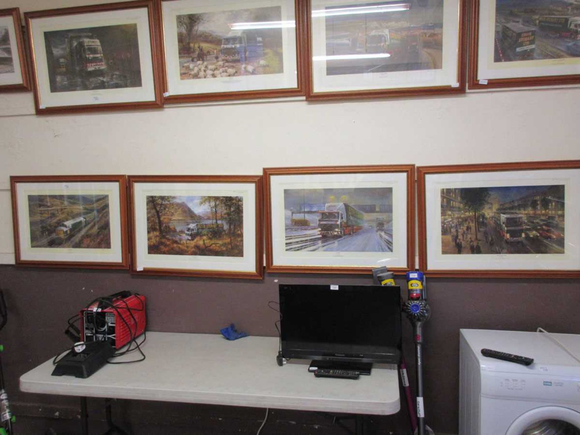 A set of four framed and glazed limited edition Eddie Stobart prints by Alan Fearnley, titled '