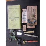 A 12 gauge shotgun cartridge loading set, unopened WWII 'operation ration' can, packed 1/45. A