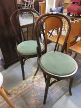 A pair of bentwood chairs