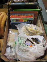 A tray of assorted stamps in albums and loose stamps