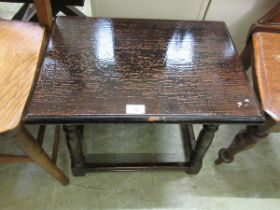 A mid-20th century oak joint table