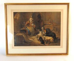 After Sir Henry Edwin Landseer (British, 1802 - 1873), 'A Highland Breakfast', unsigned,