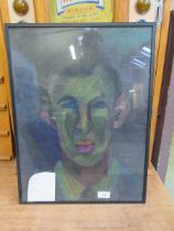 A framed pastel drawing 'Richard' signed M.C (Mona Chesterfield)