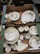 Two trays containing a part Royal Doulton 'Westwood' tea set