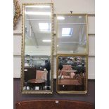 Three various gilt framed wall mirrors