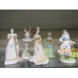 A selection of three Coalport ceramic figurines consisting of 'Empress Josephine', 'Margot Fonteyn',