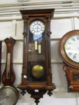 A late Victorian Vienna wall clock