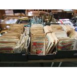 Three trays of 1970s/80s comics to include Wizard, Rover, Victor, etc