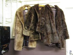 Three brown fur coats by Braham's, etc