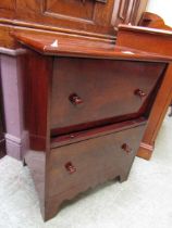 A Georgian mahogany commode chest