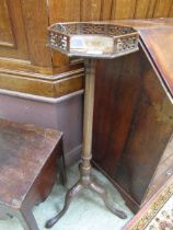 A 19th century galleried jardiniere stand (A/F)