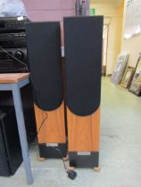 A pair of mid-20th century style Living Voice 'Avatar' walnut cased speakers Cannot access