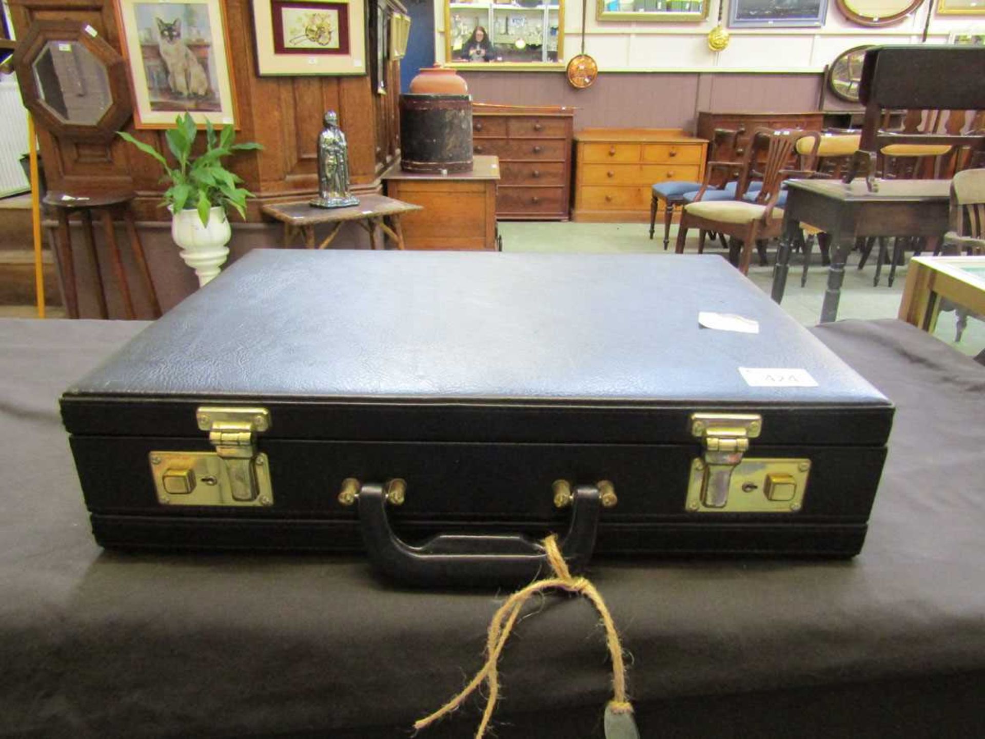 A black attaché case