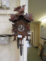 A reproduction cuckoo clock
