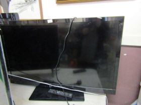 A Sony Bravia TV with remote
