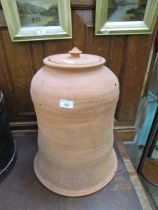 A terracotta rhubarb forcer