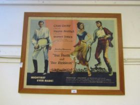 Original framed film poster 'Cary Grant, Frank Sinatra, Sophie Lauren - In The Pride And The