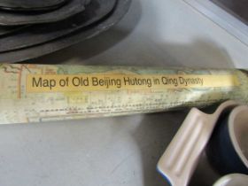 A tube containing reproduction 'Map Of Beijing Hutong In Qing Dynasty'