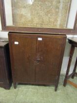 An early 20th century mahogany two door cupboard