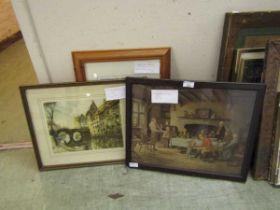 Three framed and glazed prints, one being ltd edition by Judy Boyes together with a lithograph by