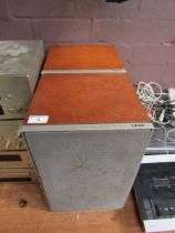A pair of mid-20th century Leak 'Sandwich II' speakers