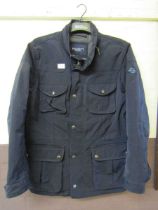 A black waterproof size L coat by Hackett