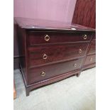 A Stag Minstrel chest of three graduating drawers