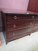 A Stag Minstrel chest of three graduating drawers