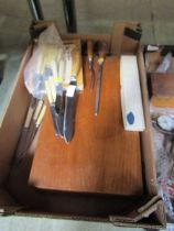 A part cased set of flatware together with loose knives, carving forks, etc