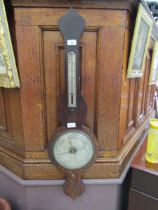 A 19th century onion top barometer, the dial inscribed for Bartlett of Cirencester