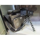 A Canon HD video camera and accessories
