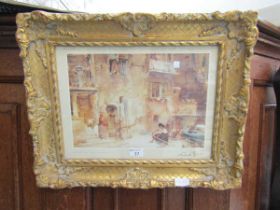 After William Russell Flint, modern print with gilt frame