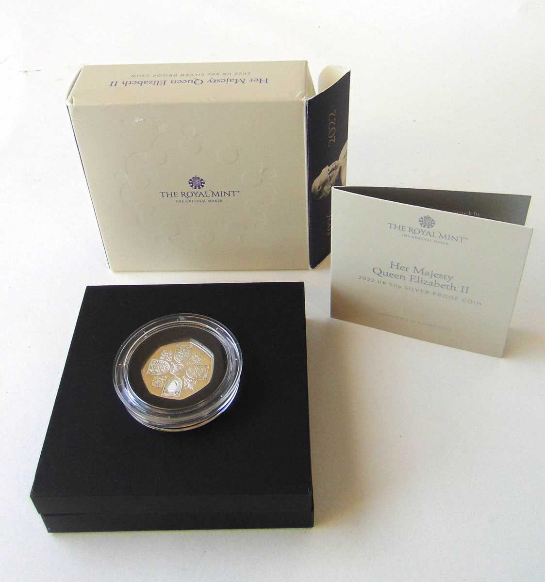 A 2022 Royal Mint Queen Elizabeth II 1926-2022 50p Silver Proof Coin