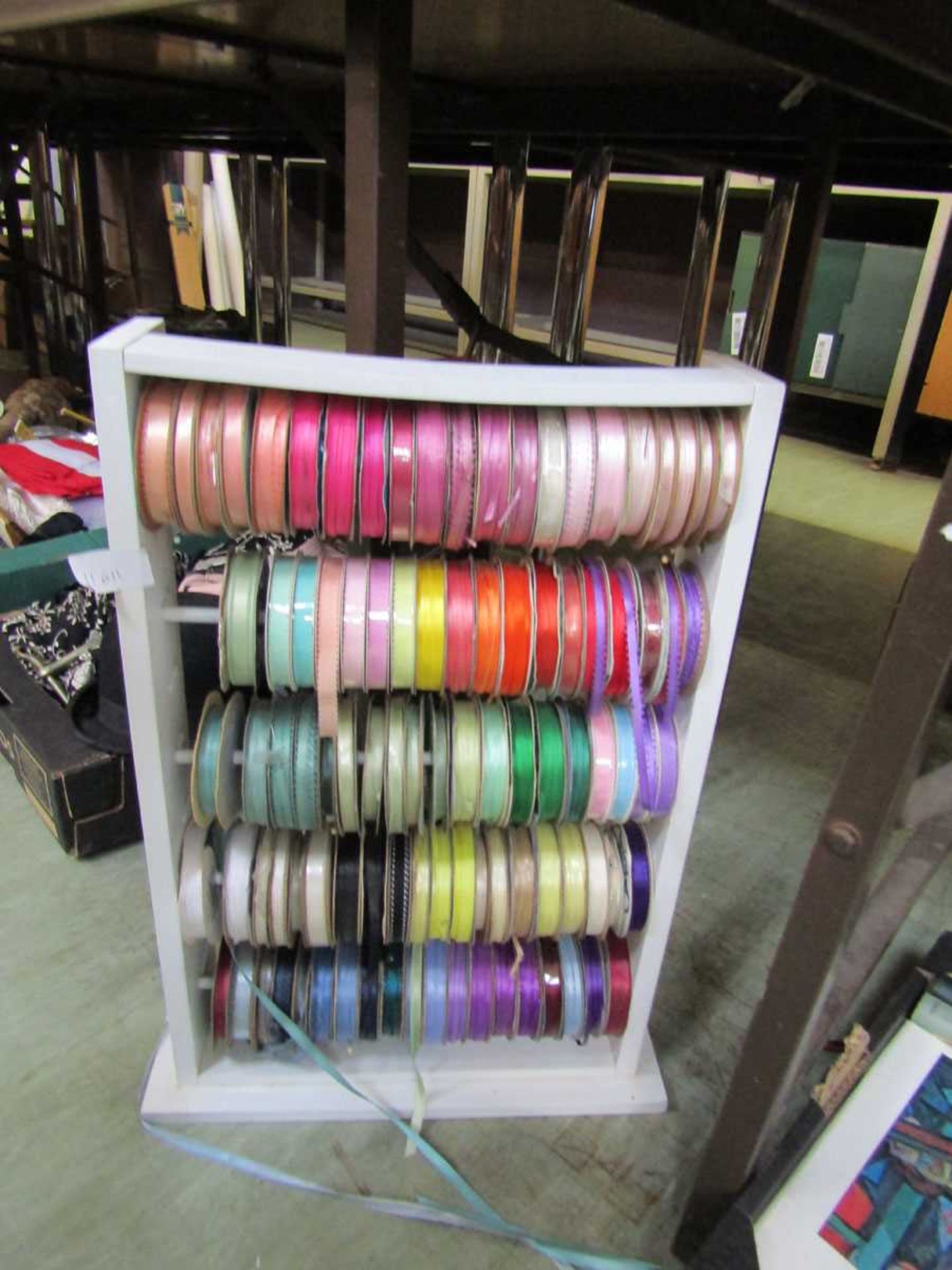 A quantity of rolls of ribbon