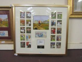 A framed and glazed collector's Jack Nicholson golfing poster from the 2005 open championships at St