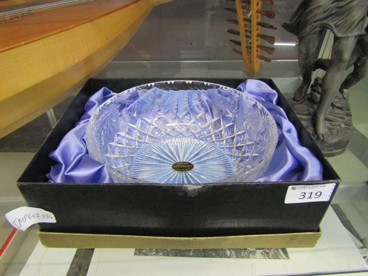 A boxed Brierglass crystal glass bowl