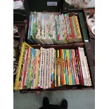 Two trays of children's annuals to include Beano, Dandy, Rupert Bear, etc