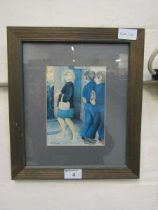 A framed and glazed Beryl Cook print