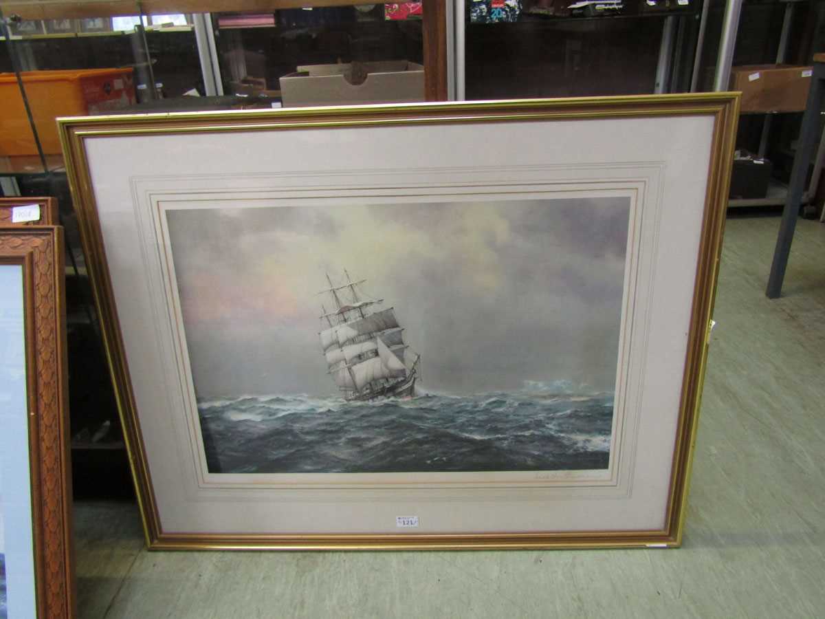 Four framed and glazed prints of sailing boats, including two Montague Dawson prints - Image 5 of 5