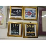 Four gilt framed and glazed film posters to include Pulp Fiction, The Italian Job, Goodfellas, and