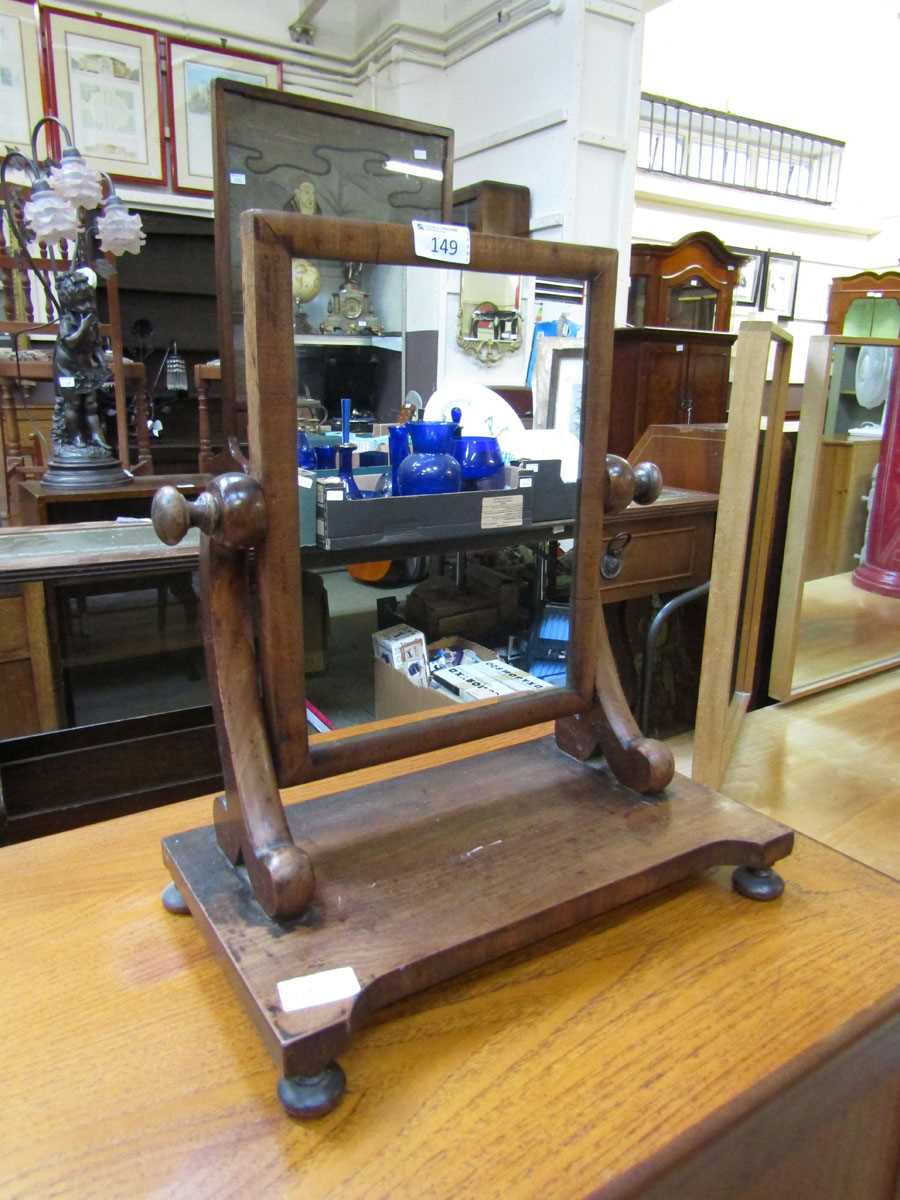 A Victorian mahogany veneered swing toilet mirror