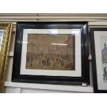 A framed and glazed Lowry print