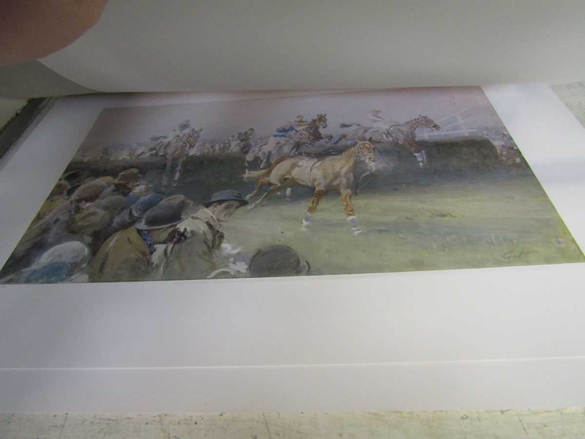 A folio containing a small assortment of mounted prints to include man and dog, hunting scenes, - Image 3 of 4