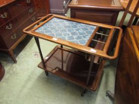 A mid-20th century design two tier drinks trolley by Cesare Lacca