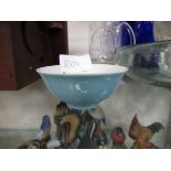 A small Chinese blue ground ceramic finger bowl, guangxu marks to base No apparent damages when