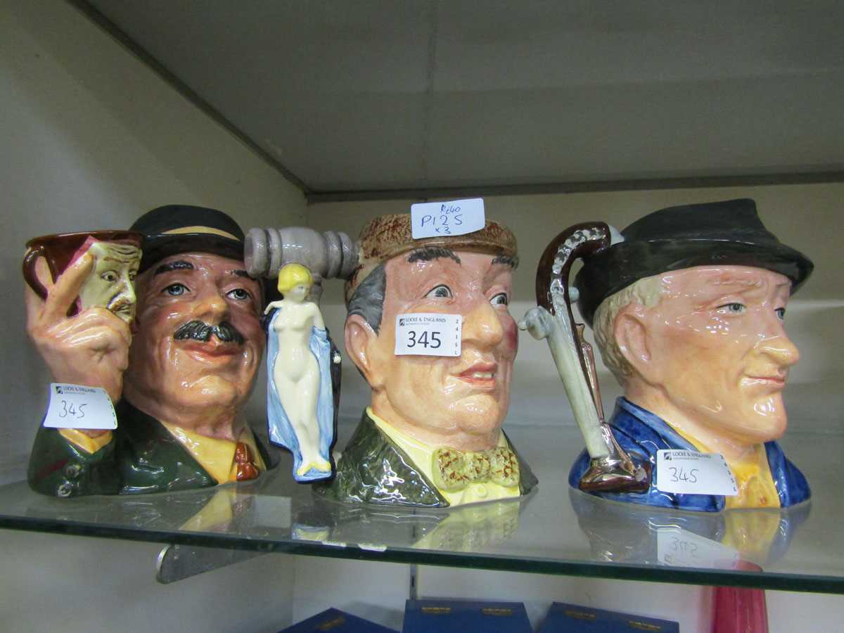 Three Royal Doulton special edition character jugs 'The Collector' D6796, 'The Auctioneer' D6838,