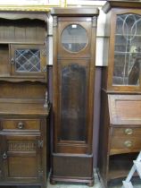 An early 20th century oak cased for a long case clock
